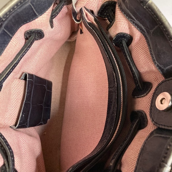 Dooney Bourke Blue Leather Shoulder Bag - Picture 5 of 11